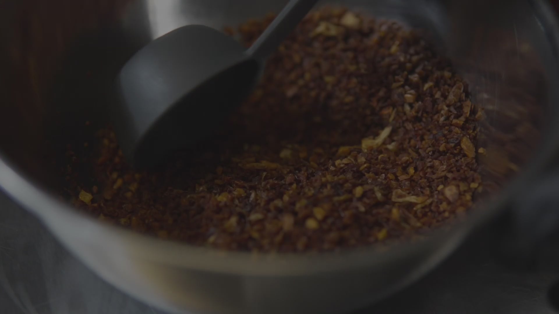 video of dishes with chili oil sprinkled on top